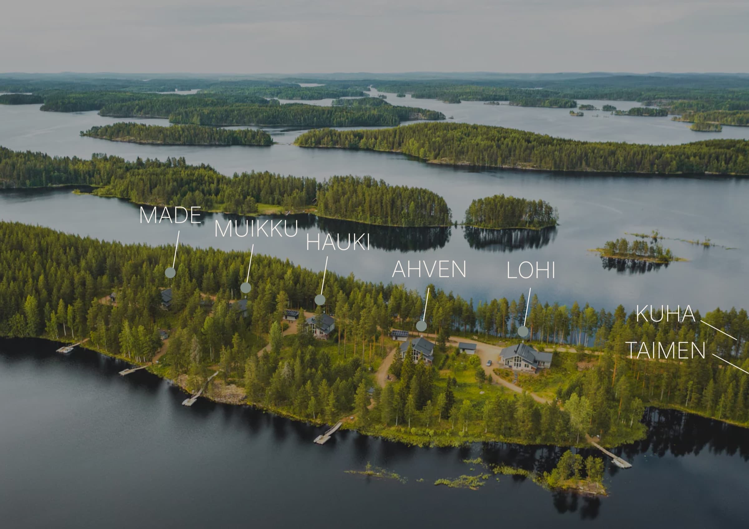 Tallusniemi Villas villas from above